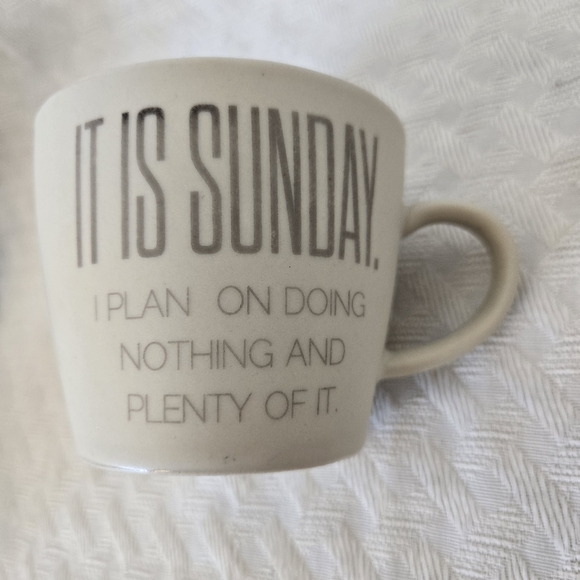 Bloomingville Other - IT IS SUNDAY... Ceramic Mug
